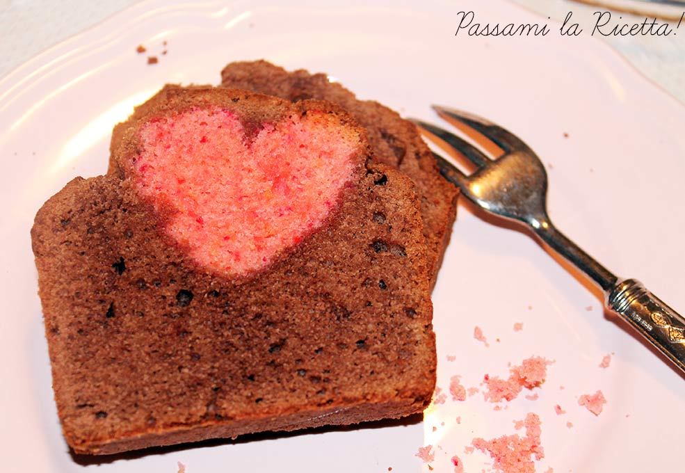 Torta cuore bicolore ricetta facile